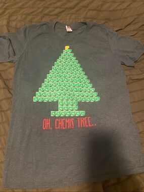 Oh, Chemis Tree Graphic Tee - Green/Red Print
